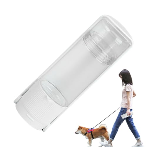 Dinchaakuarry Hundwasserflasche mit Lebensmittelbehälter, Hundwasserflasche tragbar - Tragbarer Tiernahrungsmittelspender - Katze Trinkfuttermittel -Reisebereich tragbarer Lebensmittelspender von Dinchaakuarry