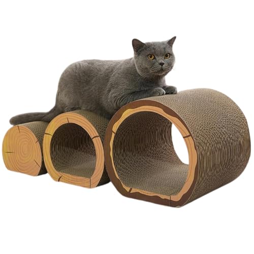 Katzenkratzer - Kätzchen Kratzer Tunnel, Katzen -Tunnelkratzer | Cattunnel Wellpapierspielzeug, Dreiteiliger Katzen-Tunnel-Kratzer-Board-Set Für Katzen Zum Kratzen, Ruhe, Verstecken Und Spielen, 27x27 von Dinchaakuarry