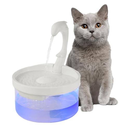 Katzenwasserspender – LED-Haustierspender, Hundewasserspender, Haustierwasserbrunnen | Haustier-Wasserspender LED, Automatischer Hunde-Wasserspender, Haustier-Wassernapfspender Für Katzen, Hunde, Haus von Dinchaakuarry