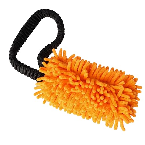 Dingo Hundespielzeug Mop 19 x 7 cm mit Bungee Griff 41 cm Agility Apporte Motivation Spiel mit Hund Training Orange 15673 von Dingo Waldemar Rutkowski