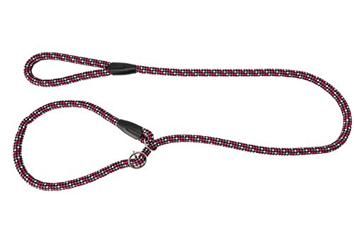 Dingo Retrieverleine mit Zugstopp Hundeleine aus Seil ''Magic'' und aufstellbarem Halsband Trainingsleine für Hunde Agility1,2 x 170 cm Pink 10487 von Dingo Waldemar Rutkowski