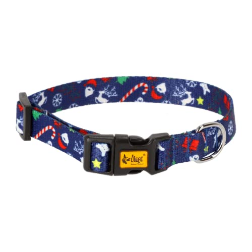 Dingo Weihnachten Hundehalsband Geschenk Hund Blau Halsband 2,0 x 45 cm (23-34 cm) 15470 von Dingo Waldemar Rutkowski