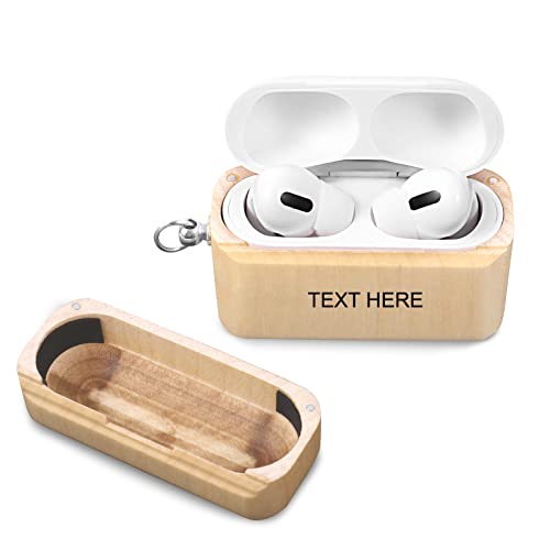 Dinikally Benutzerdefinierte Holz Name Airpod HÜLle Personalisierte Gravierte SchutzhÜLle Halter Kompatibel Mit Airpods 1st / 2nd (sty1) von Dinikally