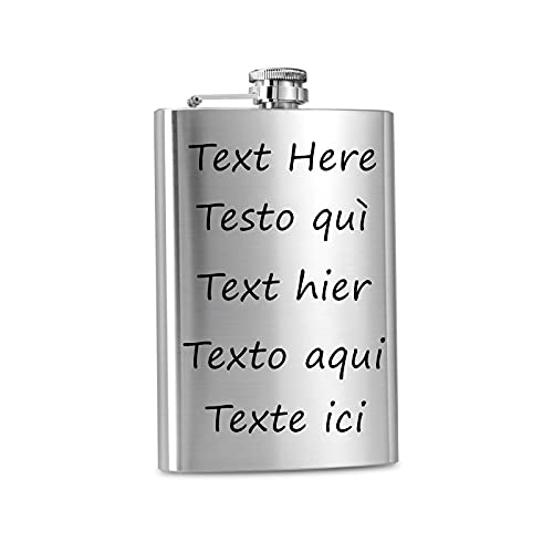 Dinikally Personalisierte Gravierte Flask Custom Edelstahl Flasks FÜR Papa Mit Ihrem Text (sty1) von Dinikally