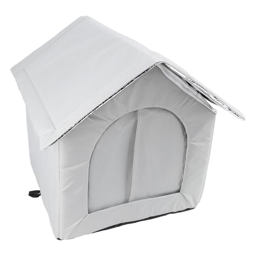 Großes, Wasserabweisendes Katzenhaus, Geräumiges, Winddichtes, Isoliertes Haustierhaus, Komfortable, Geschlossene Hundehütte mit Hochfestem Material, Ideal für (Grey) von Dioche