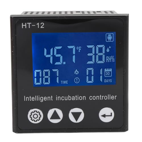 Intelligenter Inkubator-Controller mit LCD-Display, Einstellbares Temperaturkontrollmessgerät für die Zucht, Temperatur- und Luftfeuchtigkeitsregler von Dioche