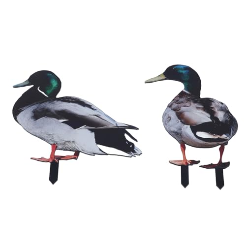 Lebensechter Enten-Gartenstecker, Wetterfeste Gartenskulptur aus Acryl, Einfache Installation für die Außendekoration (YKLU095A+B) von Dioche