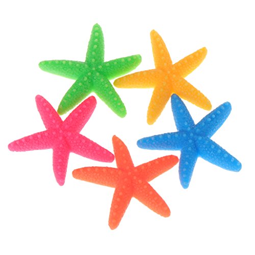 Diogeynu 5 Stück Aquarium-Ornamente Polyresin Seastars Dekor Fische für Dekoration Kunstharz Ornament von Diogeynu