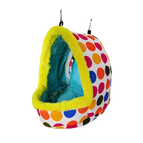 Diogeynu Parrot Snuggle Warmes Nest aus Plüsch, Hängematte für kleine Haustiere, Winterbett mit 2 Metallhaken, für Sittiche, Sittiche, Rennmäuse von Diogeynu