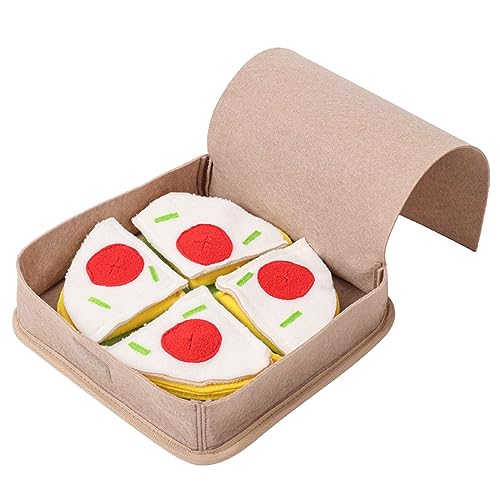 Diogeynu Pizza-Spielzeug für langsames Füttern, waschbar, Hunde-Puzzle, Fütterungstraining, Langeweile, Haustier-Leckerli-Pad von Diogeynu