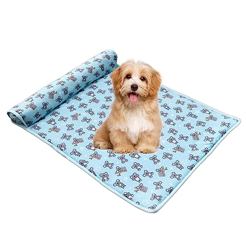 Cool Pet Pad, Cool Dog Cooling Mat Pet Ice Silk Sleep Mat Pad with Pillow Reusable Dog Bed Cooling Pad for Dog, Pet Cooling Cushion for Home von Dirfuny