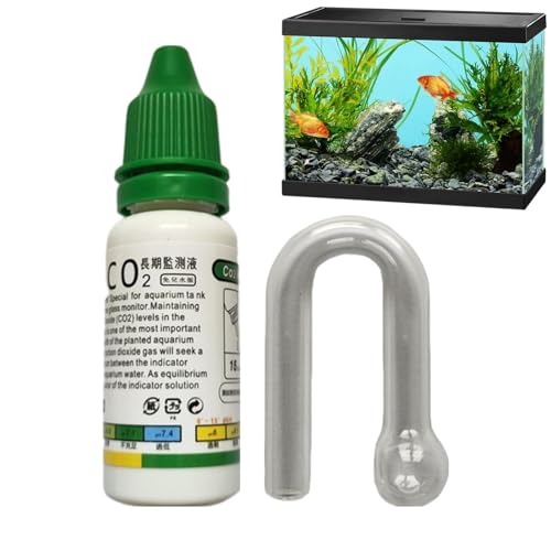 Dirfuny Co2 Drop Checker für Aquarium, CO2 Drop Checker mit Lösung, funktionales Aquarium Co2 Kit, schnellster CO2 Drop Checker für CO2 System, Aquarium Tank von Dirfuny