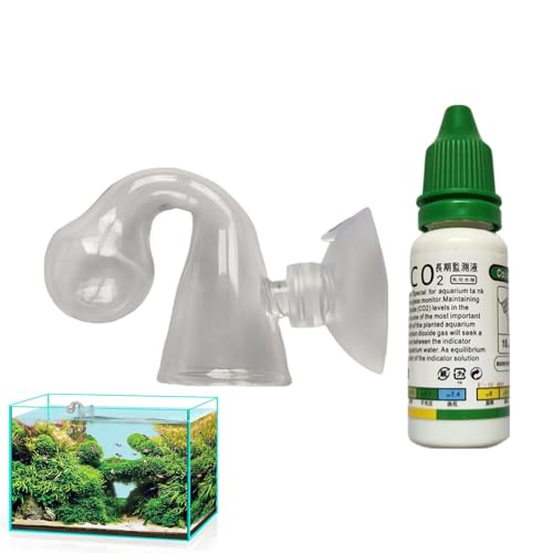 Dirfuny Co2-Glas-Tropfen-Checker-Set, CO2-Indikator für Aquarien, transparenter CO2-Tropfenprüfer, funktionales Aquarium-Test-Kit für Aquarien, CO2-System, Aquarium von Dirfuny