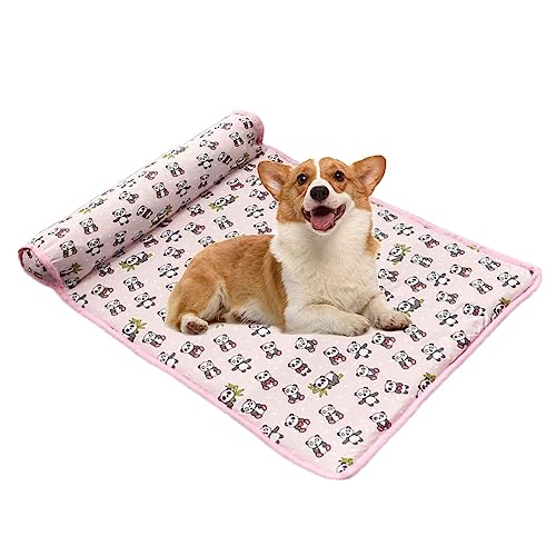 Cool Pet Pad, Cool Dog Cooling Mat Pet Ice Silk Sleep Mat Pad with Pillow Reusable Dog Bed Cooling Pad for Dog, Pet Cooling Cushion for Home von Dirfuny