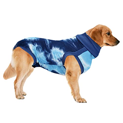 Dirfuny Erholungsanzug für Hunde, postoperativer Overall für Hündinnen, E-Halsband, Alternative, Anti-Licking Pet chirurgische Heilung, Suit, weicher Stoff Onesie von Dirfuny