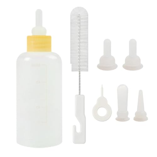 Dirfuny Kitten Bottle Feeding Kit - Kleine Katzen Stillflasche Kit - 60ml Kätzchen Milch Ersatz Welpen Milch Futterspender für Welpen Kätzchen von Dirfuny