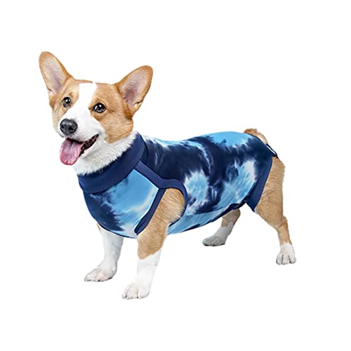 Dirfuny Onesie Chirurgischer Hundeanzug für Hunde nach der | E-Halsband Alternative Anti-Licking Pet Chirurgische Erholung von Dirfuny