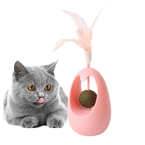 Feather Tumblers Katzenspielzeug | Interaktives Katzenstab-Spielzeug – Feder Katzenminze Zähne Reinigung für Kätzchen Reisen Zuhause von Dirfuny