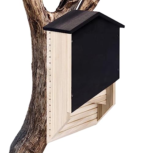 Fledermaus-Habitat-Haus | Fledermauskästen aus Holz - Wiederverwendbare Fledermausbox Haus Holzdekoration für den Winterschlaf | Fledermausnest aus Holz für Garten Draußen Garten Terrasse Hof von Dirfuny