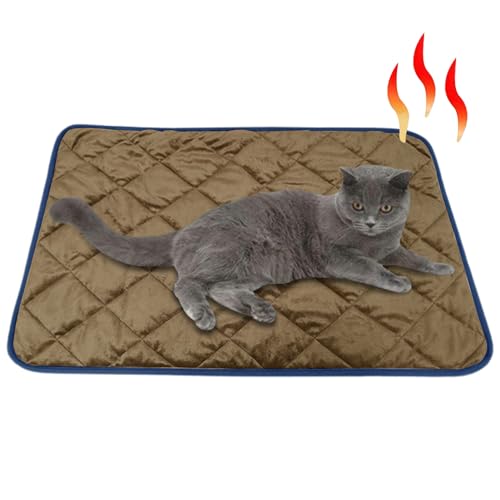 Haustier-Heizkissen – Warming Beheizte Haustierdecke Hund Katze Pad – Weiche Katzendecke Wärmematte Anti-Rutsch Beheizte Matte Haustier Thermodecke für Hundehaus, Haustierbett, Boden von Dirfuny