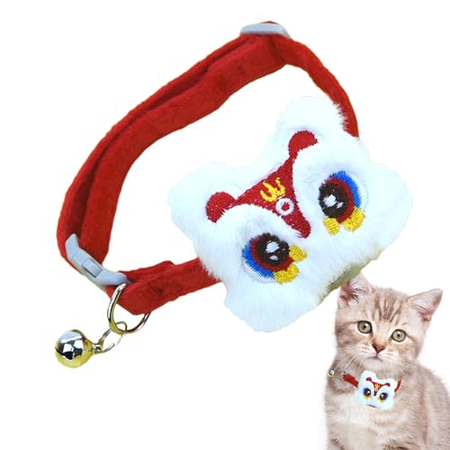 Jingle Collar for Cats,Adjustable Cute Lion Puppy Collar - Pet Training Collar, Cat New Years Outfit, Pet Accessories for Girl Boy Cat Kitten Puppy Dirfuny von Dirfuny