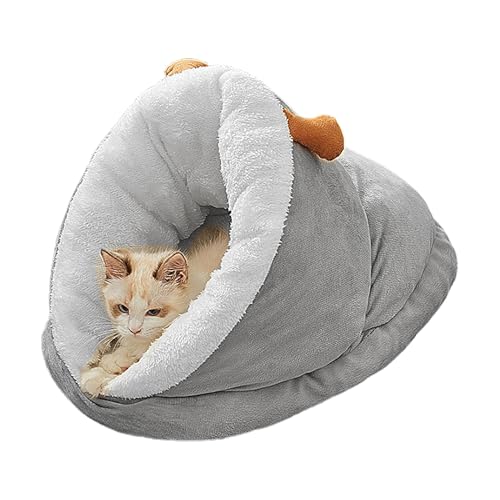 Katzen-Schlafsack, Winter, warm, Katzen-Bett, Haustierversteck Schlaf, Kuschelhöhle, Bett für Indoor-Katzen und Welpen von Dirfuny