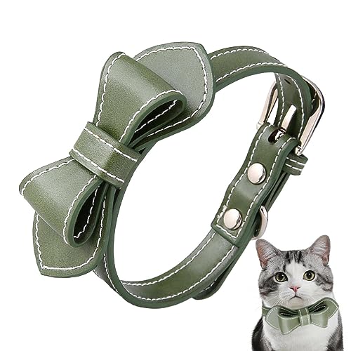 Katzenhalsband mit Fliege, verstellbare Schnalle aus Legierung, Halsband für Kätzchen, tragbares Haustierzubehör für drinnen und draußen, für kleine Hunde, Kätzchen-Halsbänder für Reisen, Alltag von Dirfuny