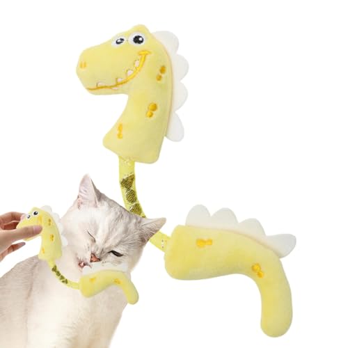 Kauspielzeug für Kätzchen, Frühlingsdinosaurier-Design, weiches Katzen-Zahnspielzeug, Frühlingsdinosaurier, Kätzchen, knirschende Zähne, Puppe, weiches Katzenspielzeug für den Heimgebrauch von Dirfuny