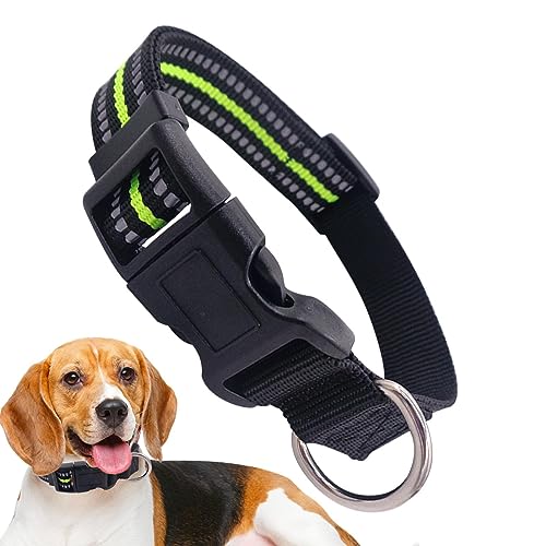 Reflektierendes Hundehalsband, kleine Hunde, Nylon-Schnalle, Erkennungsmarke, Halsband für Kätzchen, bequem, für große Hundehalsbänder, atmungsaktiv, verstellbar von Dirfuny