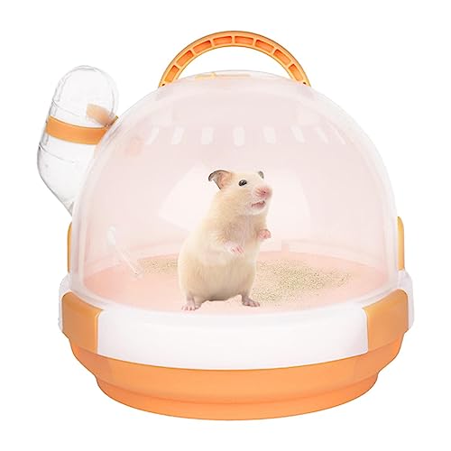 Reise-Hamsterkäfig, Igeltrage Mäusekäfig mit Wasserflasche, Kleintier-Tragetasche, atmungsaktives Mäusehäuse, tragbarer Reisekäfig für Igel, Maus, Rennmaus von Dirfuny