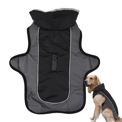 Warme Hundejacke – warme Winterjacke für Hunde, reflektierende Hunde-Schneejacke, Kleidung, Hundekleidung für große Hunde und Haustiere von Dirfuny