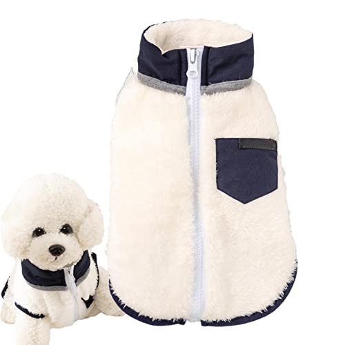 Warmer Hundemantel, extra warmer Hundemantel, Wintersteppung, Hundejacke, dickes Plüschfutter mit Aufbewahrungstaschen, für kleine, mittelgroße und extra große Hunde von Dirfuny