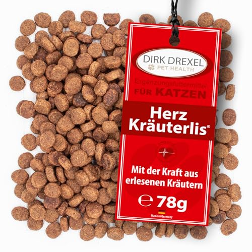 Dirk Drexel Herz Kräuterlis für Katze zur ernährungsbedingten Unterstützung des Herz- und Kreislaufsystems. Natürliche Zutaten für die Herzfunktion 3 Monatskur von Dirk Drexel