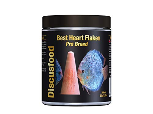 Best Heart Pro Breed Premium Fischfutter, Flockenfutter, Rinderprotein als Flocke, mit Vitaminen und Mineralien, alle Zierfisch, speziell auch für Diskus oder Welse, unterstützt die Fischzucht von Discusfood