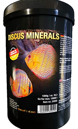 Discus Minerals 1000g, Mineralien und Spurenelemente für Discus und alle Anderen Weichwasser-Fische, ohne NaCl (Kochsalz), erhöht Nicht die Carbonathärte von Discusfood