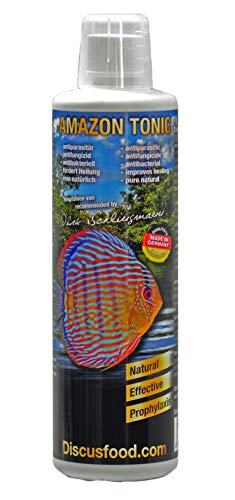 Amazon Tonic Wasseraufbereiter, für alle Aquarienfische aus dem Weich- u. Schwarzwasser, pflanzlich, keine Wasserfärbung, wirkt wie Seemandelbaumblätter,auf natürlicher Pflanzenbasis von Discusfood