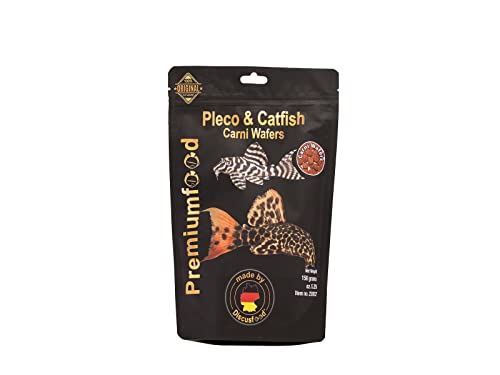 Discusfood Pleco & Catfish Carni Wafers, 150g, Wels-Futter, Hauptfutter Futtertabletten für Welse, carnivor, für alle Welse und Zierfische mit hohem Protein-Bedarf von Discusfood