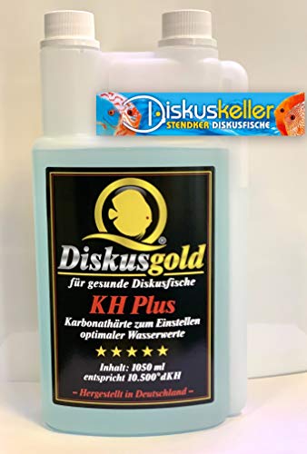 Diskusgold KH Plus 1050ml - Präzise die Karbonathärte erhöhen - Stabilisiert den pH-Wert im Aquarium von Diskusgold