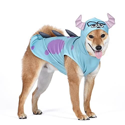 Disney for Pets Halloween Monsters Inc. Sulley-Kostüm für Hunde, offizielles Lizenzprodukt, Blau, Größe L von Disney for Pets