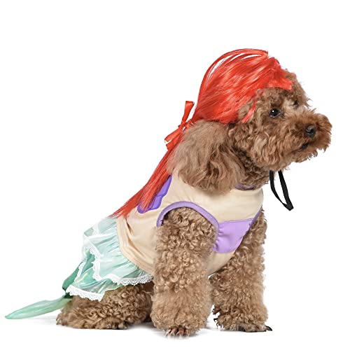 Disney for Pets Halloween-Kostüm, Disney-Prinzessin, Arielle, Größe XL, Disney-Prinzessinnenkostüm für Hunde, offiziell Lizenziertes Disney-Hunde-Halloween-Kostüm, Mehrfarbig (FF22913) von Disney for Pets