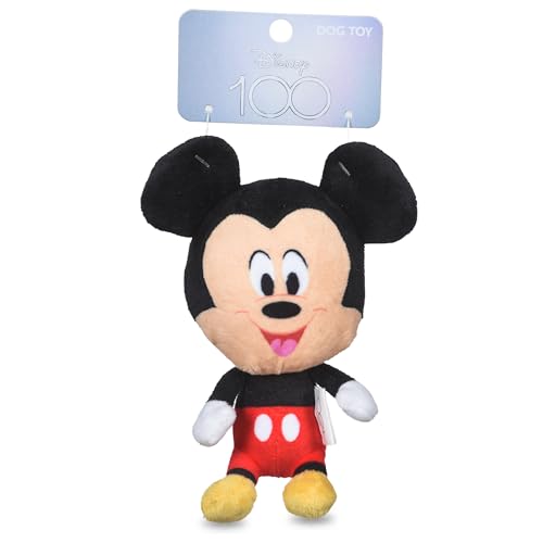 Disney for Pets Mickey Mouse Quietschendes Hundespielzeug, 15,2 cm, Disney-Hundespielzeug, Plüsch-Quietschspielzeug für Hunde, inspiriert von Mickey Mouse, Disney Mickey und Freunden von Disney for Pets