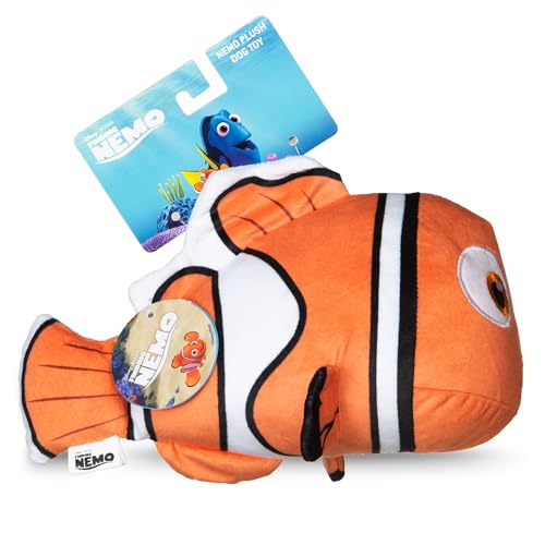 Disney for Pets Pixar's Findet Nemo Plüschtier für Hunde mit Quietscher | Disney Pixar Hundespielzeug | Lustiges Hundespielzeug im Stofftier-Stil, 22,9 cm von Disney for Pets