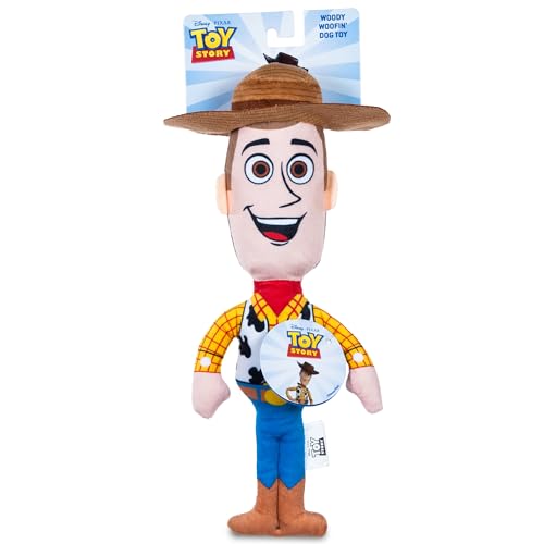 Disney for Pets Pixar's Woody Woofin' Haustierspielzeug | Disney Pixar Hundespielzeug | Plus Spielzeug für Hunde, inspiriert von Woody aus Pixars Toy Story mit Quietscher, 22,9 cm von Disney for Pets