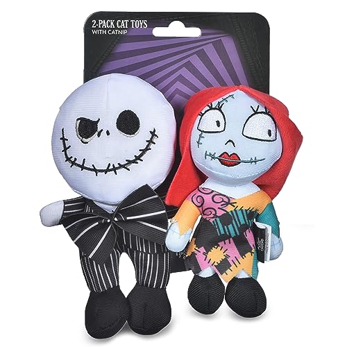 Disney for Pets Tim Burton's The Nightmare Before Jack and Sally Katzenspielzeug mit Katzenminze, 2 Stück von Disney for Pets