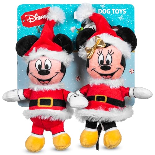 Plüsch-Hundespielzeug Micky Maus und Minnie Maus, 15,2 cm, Micky Maus Plüsch-Hundespielzeug, Disney-Spielzeug für Hunde, 2 Stück von Disney for Pets