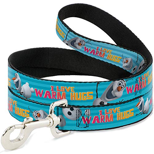 Disney Olaf Pose I Love Warm Hugs Streifen Blues Hund Leine 2,5 cm breit von Disney