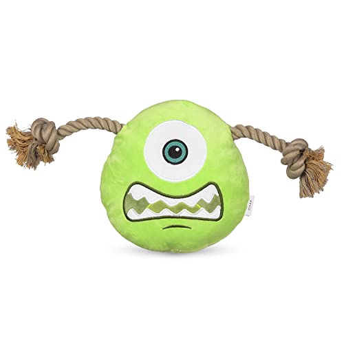 Disney for Pets Disney und Pixar's Monsters, Inc. Mike 22,9 cm Seilkopfspielzeug für Hunde, Mike-Hundespielzeug, Monsters Inc Filmspielzeug für alle Hunde, offizielles Hundespielzeug von Disney und von Disney