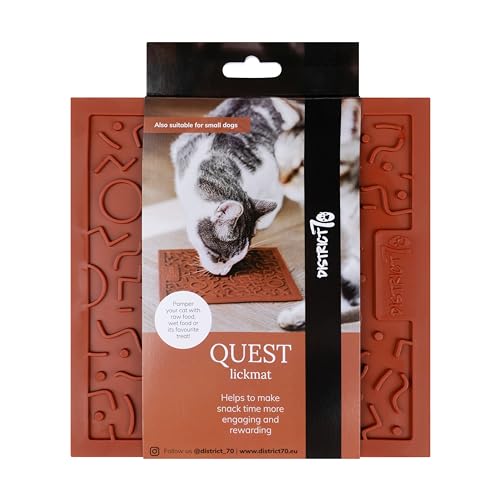 District 70 Quest Schleckmatte für Katzen - 20 x 20 cm - Terra von District 70