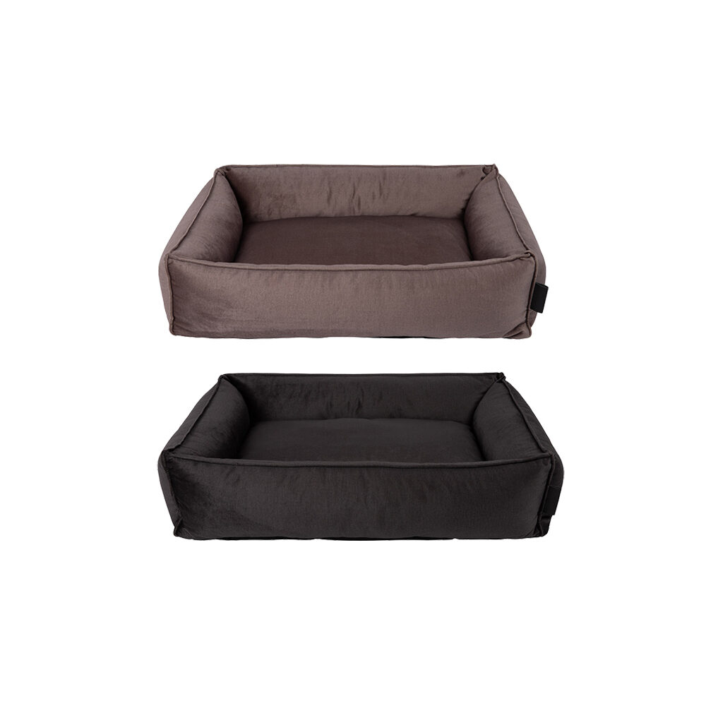 District 70 Shimmer Box Bed - Dunkelgrau - L - 100 x 70 cm von District 70