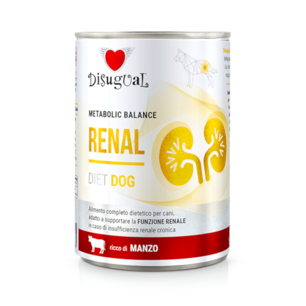 Sparpaket Disugual Metabolic Balance Renal Dog 12 x 400 g - Rind von Disugual